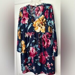 Babydoll floral dress by Sew in Love size large
